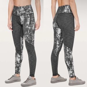 Lululemon / Wunder Under Foil 28" Heathered Black High Shine Foil